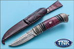 Roger Bergh Custom Puukko-style Fixed Blade with Fitted Leather Sheath - TNK Vault