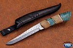 Greger Custom Puuko-style Fixed Blade with Fitted Leather Sheath - TNK Vault